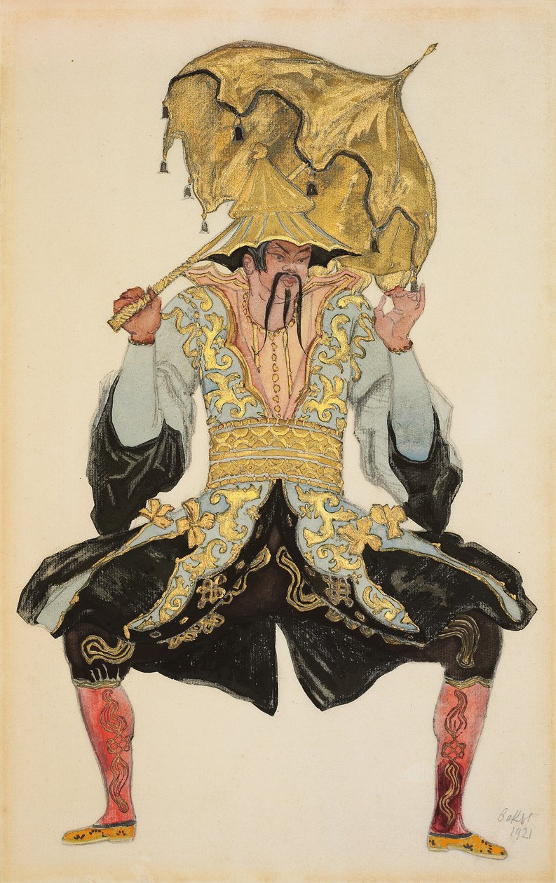Čínský mandarín, kostýmní návrh pro "Sleeping Beauty", 1921 od Leon Bakst