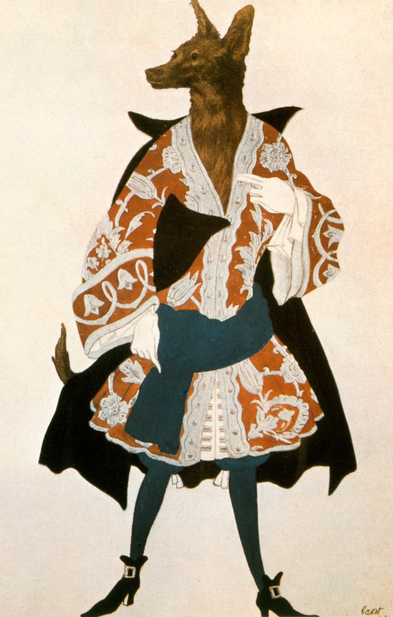 Vlk Šípková Růženka, 1921 od Leon Bakst