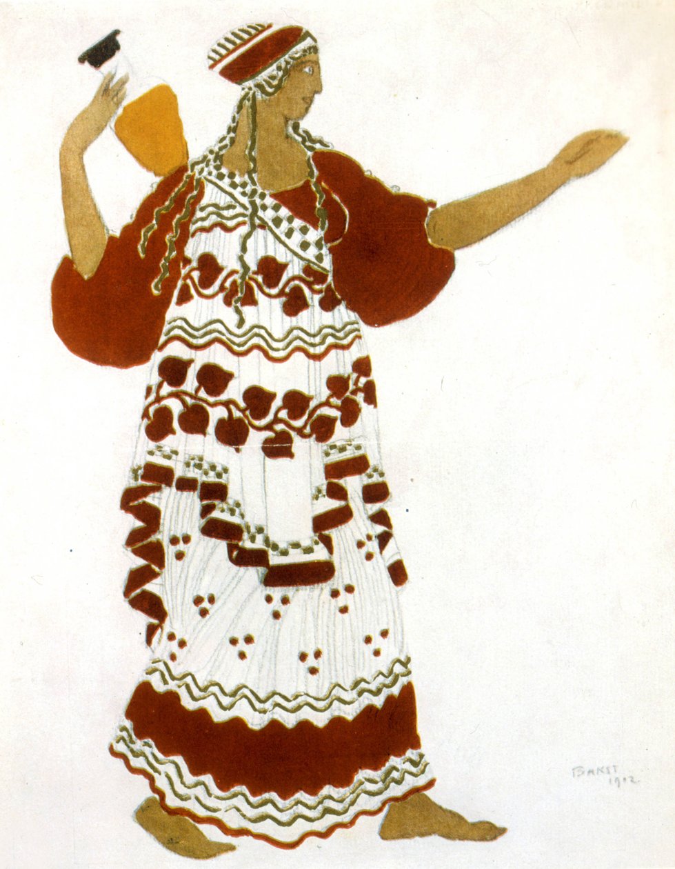 Odpoledne fauny Claude Debussy, kostým Léon Bakst od Leon Bakst