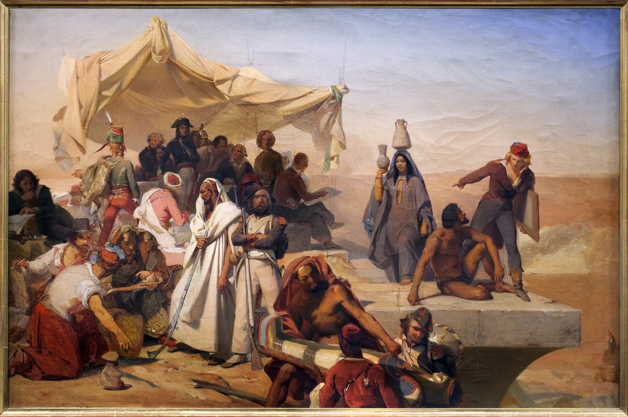 Expedice (venkov) Egypta na příkaz Bonaparta (Napoleona od Léon Cogniet