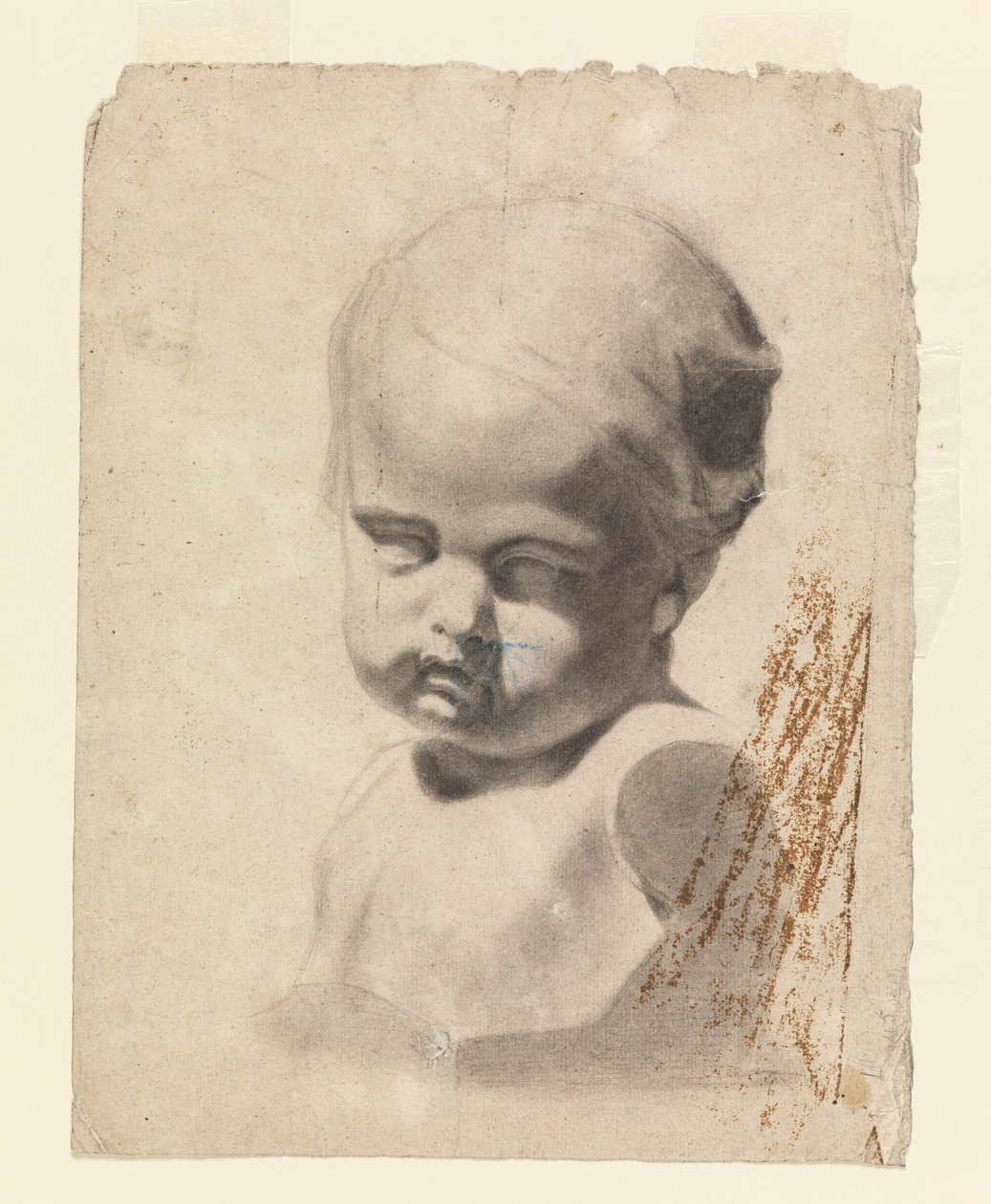Kresba, Studie dětské busty (ze sádrového odlitku), 1881-92 od Leon Dabo