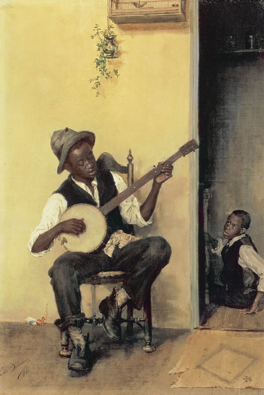 Hráč na banjo, 1881 od Leon Delachaux