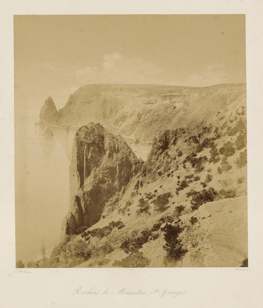 Klášterní skály svatého Jiří (Rochers du Monastere St. Georges) od Leon Eugéne Méhédin