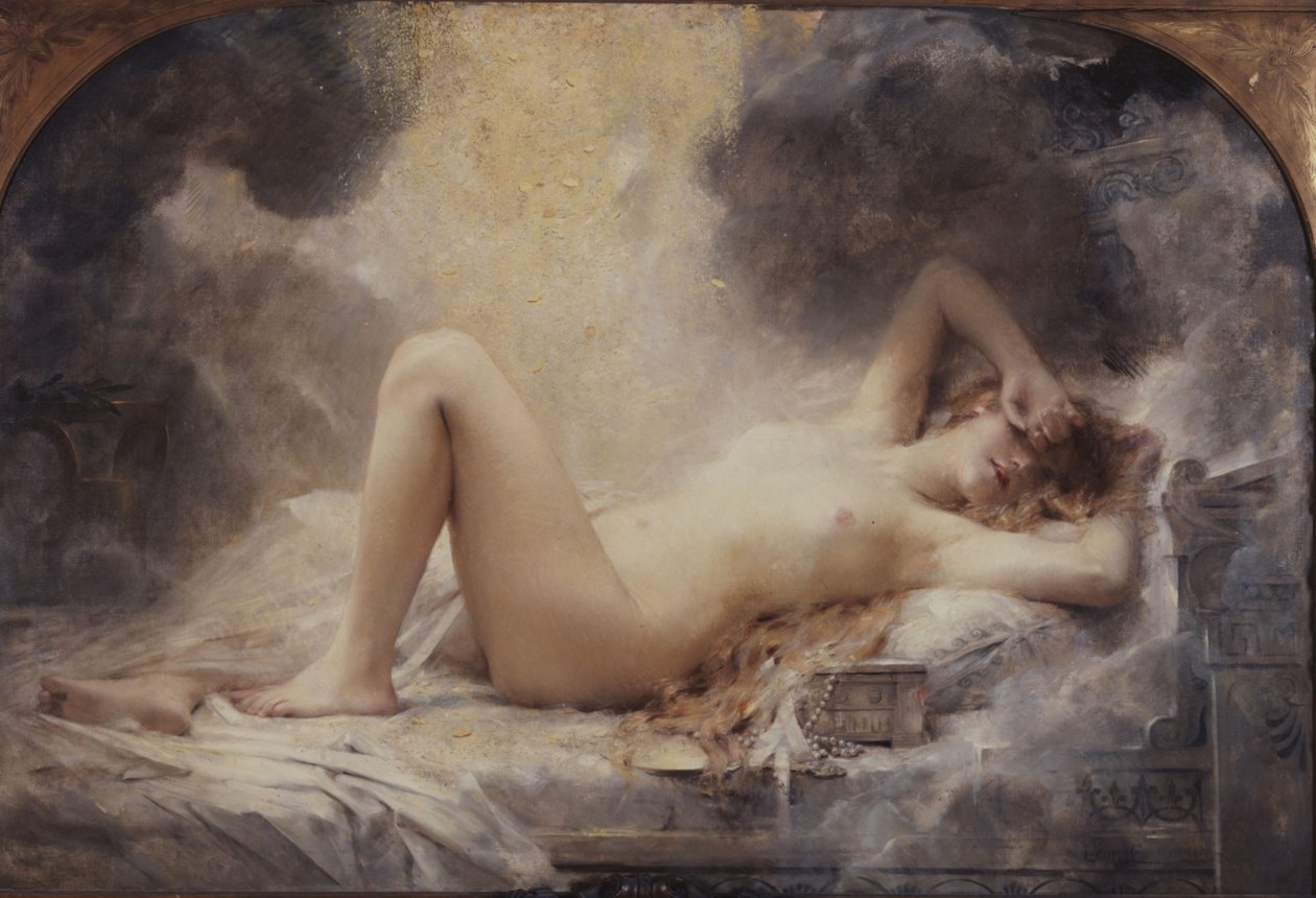 Zlatý déšť, 1907 (olej) od Leon Francois Comerre
