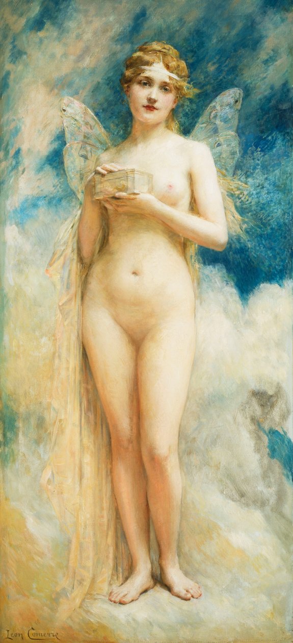 Pandořina skříňka, od Leon Francois Comerre