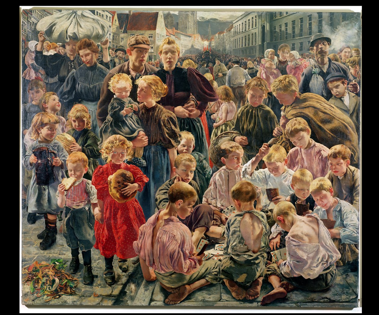 The Ages of the Worker (ústřední část triptychu) od Leon Henri Marie Frederic