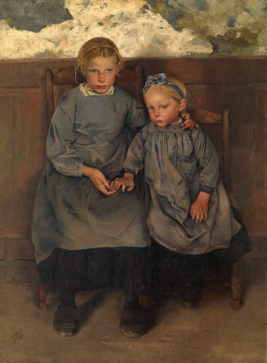 Dvě Valonské venkovské dívky od Leon Henri Marie Frederic