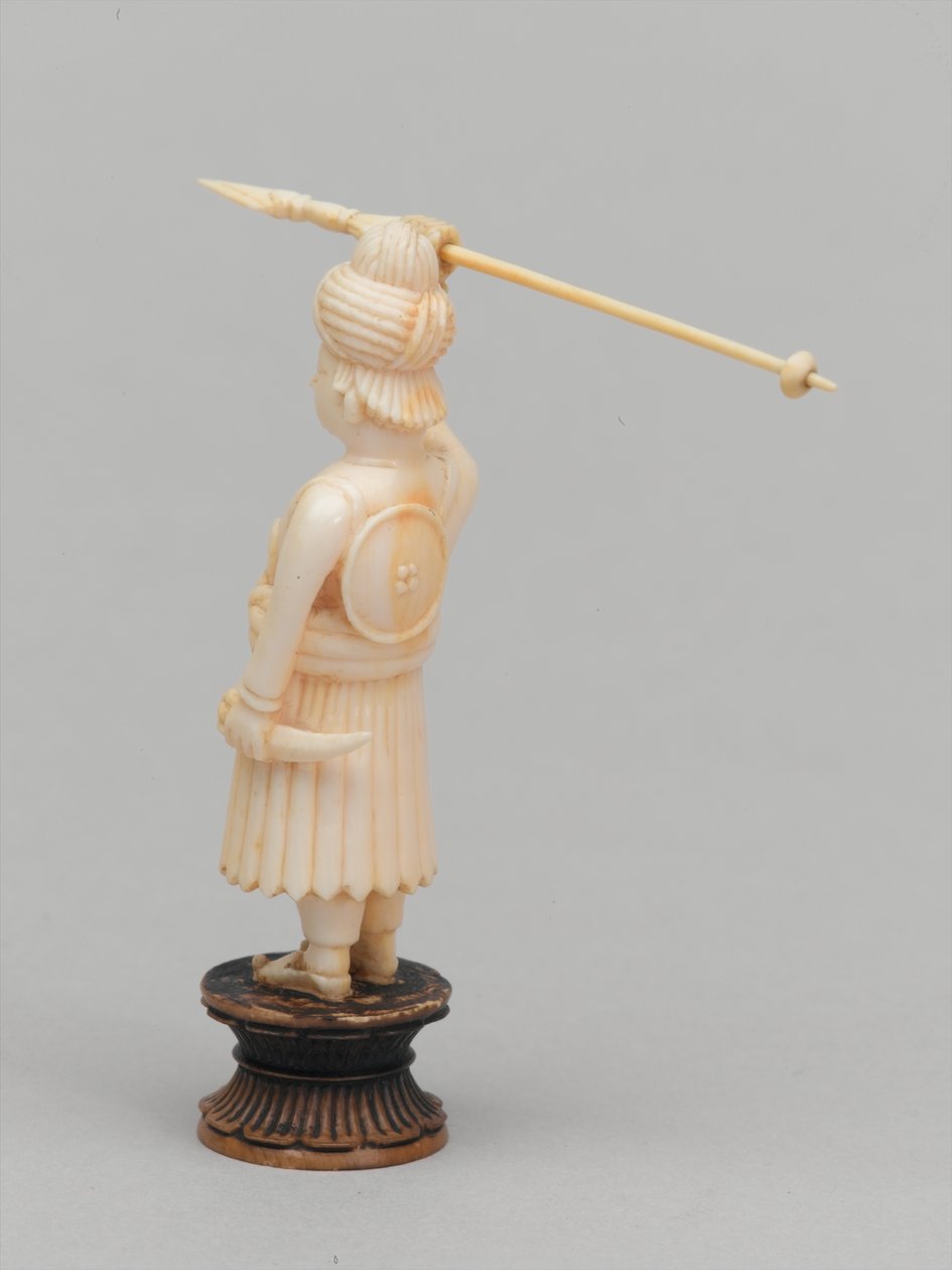 Černý pěšec, šachová figurka, Indie, cca 1820 od Leon Hornecker