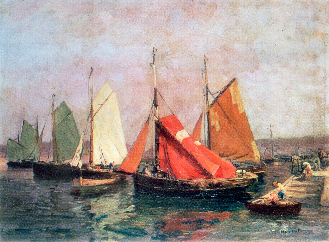 Bretonské pobřeží, c1907-1915 od Leon Hubert