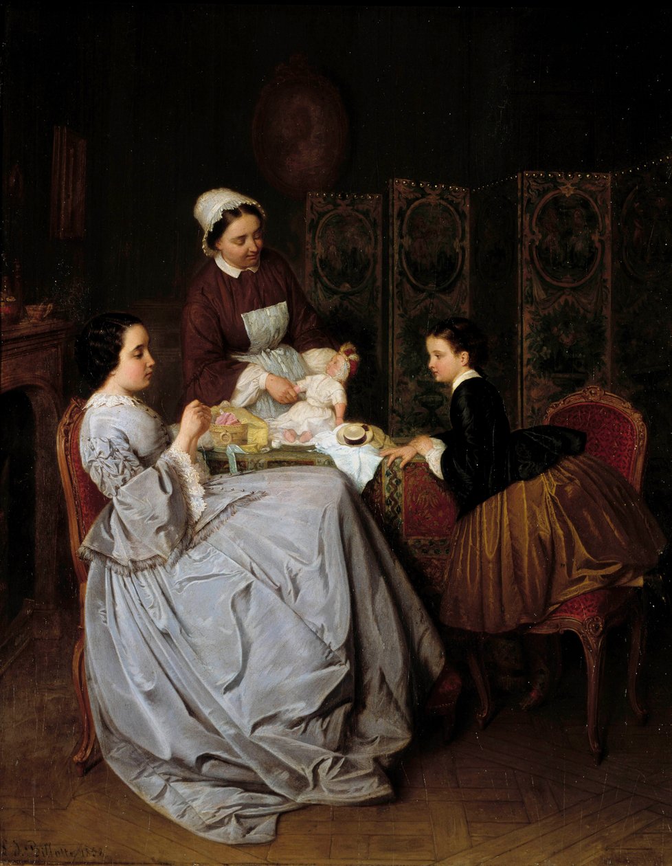 La couture Obraz Leona Billotteho (1815-1886) Soukromá sbírka 19. století od Leon Joseph Billotte
