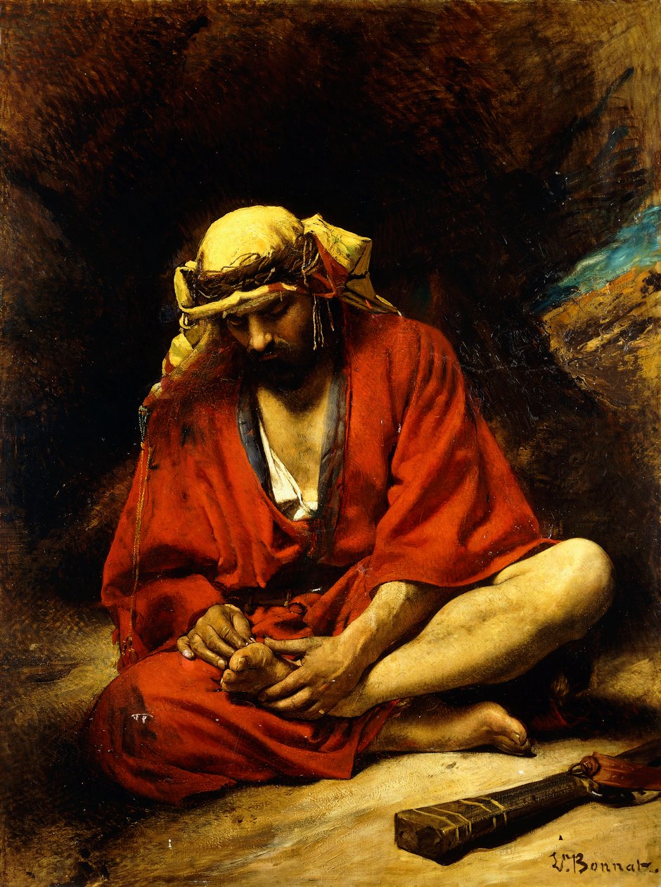 Arab, který si trhá trn z nohy, od Leon Joseph Florentin Bonnat