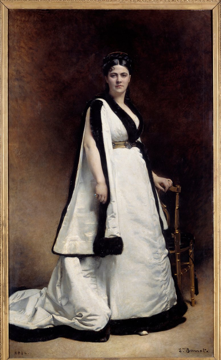 Celovečerní portrét dramatičky Madame Pasca (1835 - 1914). Obraz Leon Joseph Bonnat (1833 - 1922) od Leon Joseph Florentin Bonnat