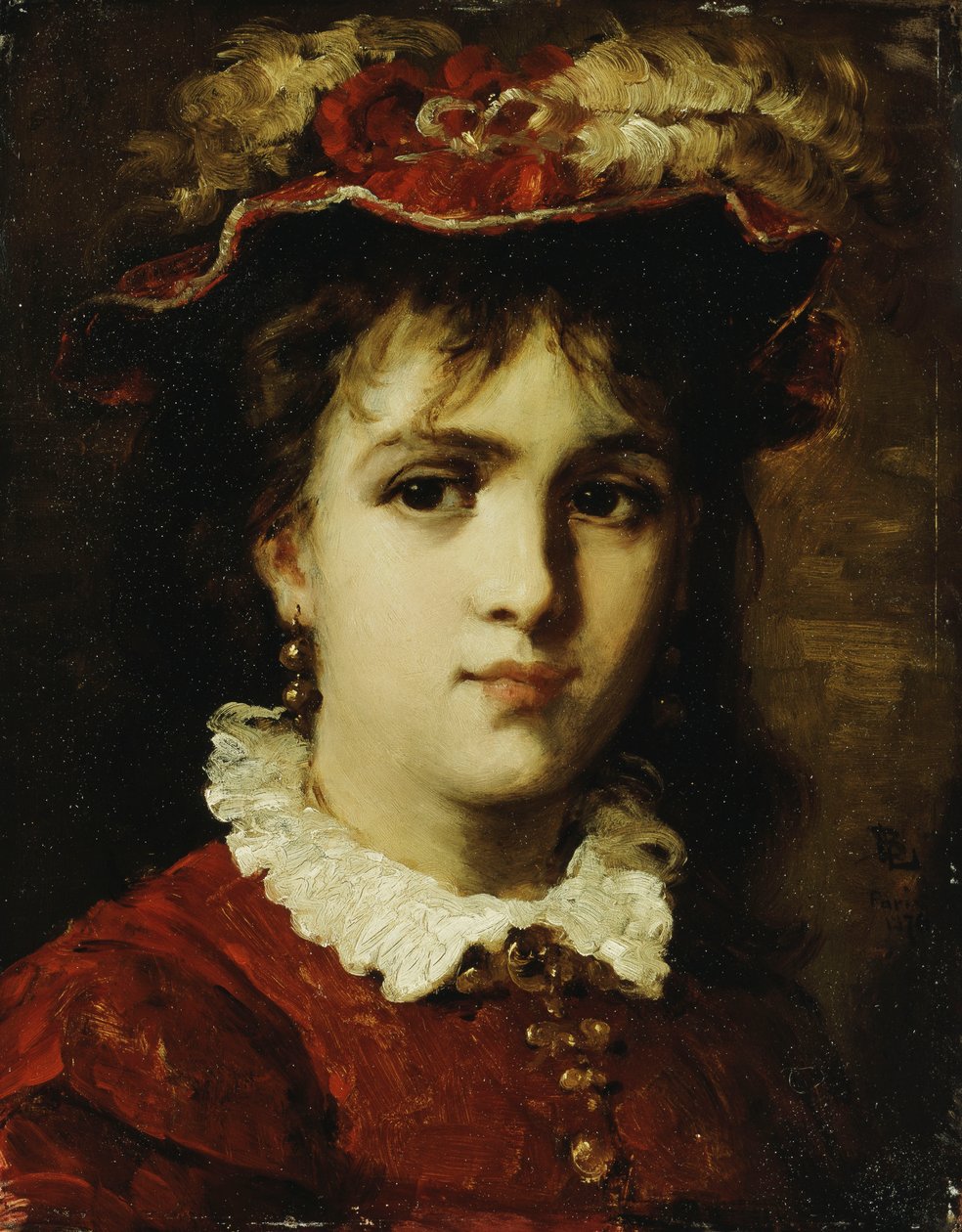 Portrét mladé dívky, 1876 od Leon Joseph Florentin Bonnat