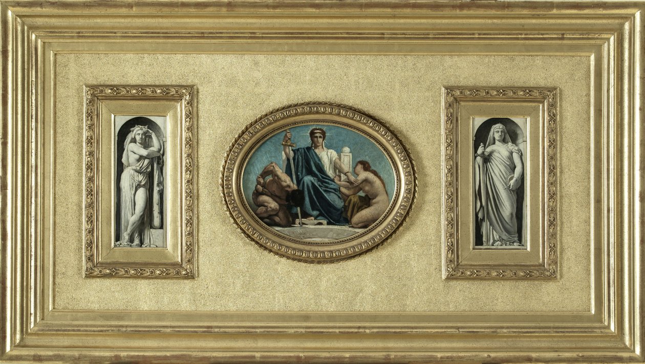 Skica pro pařížský Justiční palác: La Force, asi 1873 (olej na plátně) od Leon Joseph Florentin Bonnat
