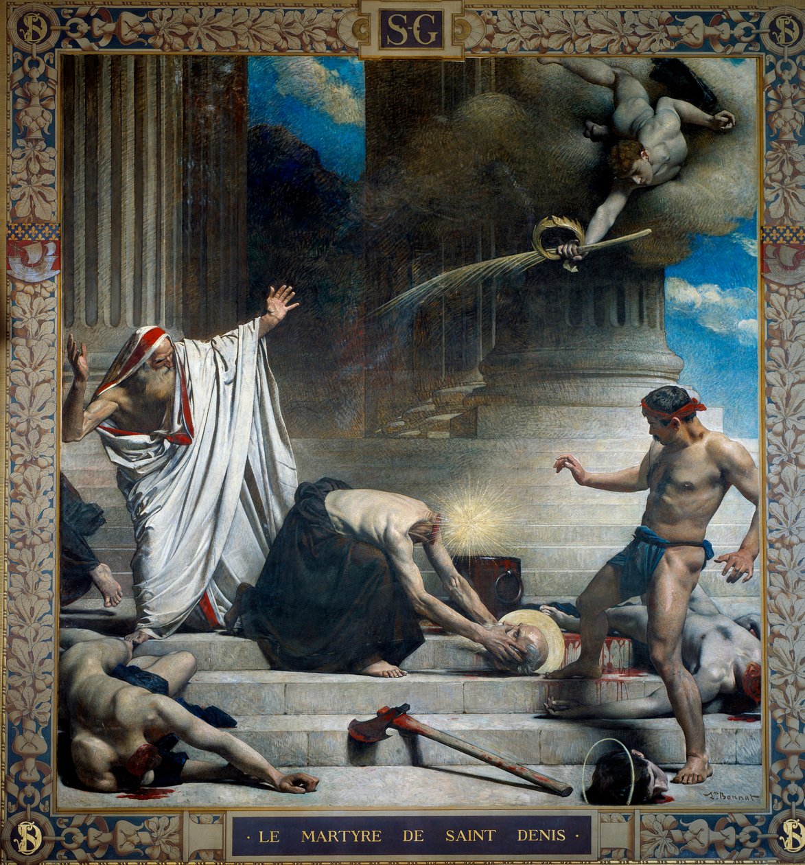 Umučení svatého Denise, předvečer Paříže Obraz Leona Josepha Bonnata (1833-1922) 19. století - Paříž, Pantheon od Leon Joseph Florentin Bonnat