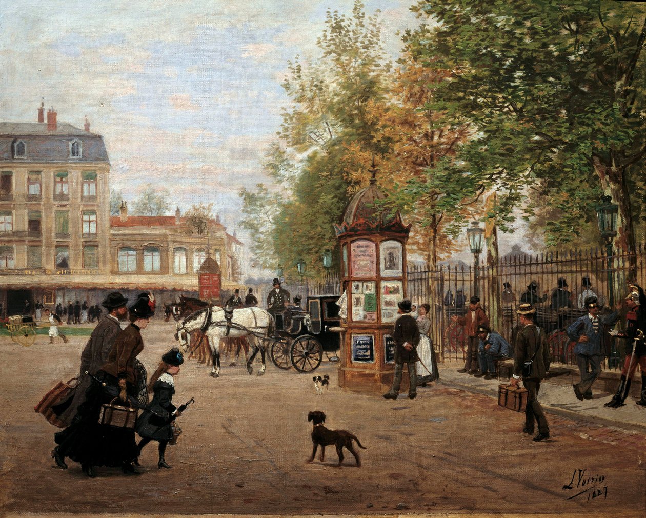 Place de la Gare v Nancy v roce 1887 Malba Leona Voirina (1833-1887) 1887 Nancy, Musee historique lorrain od Leon Joseph Voirin