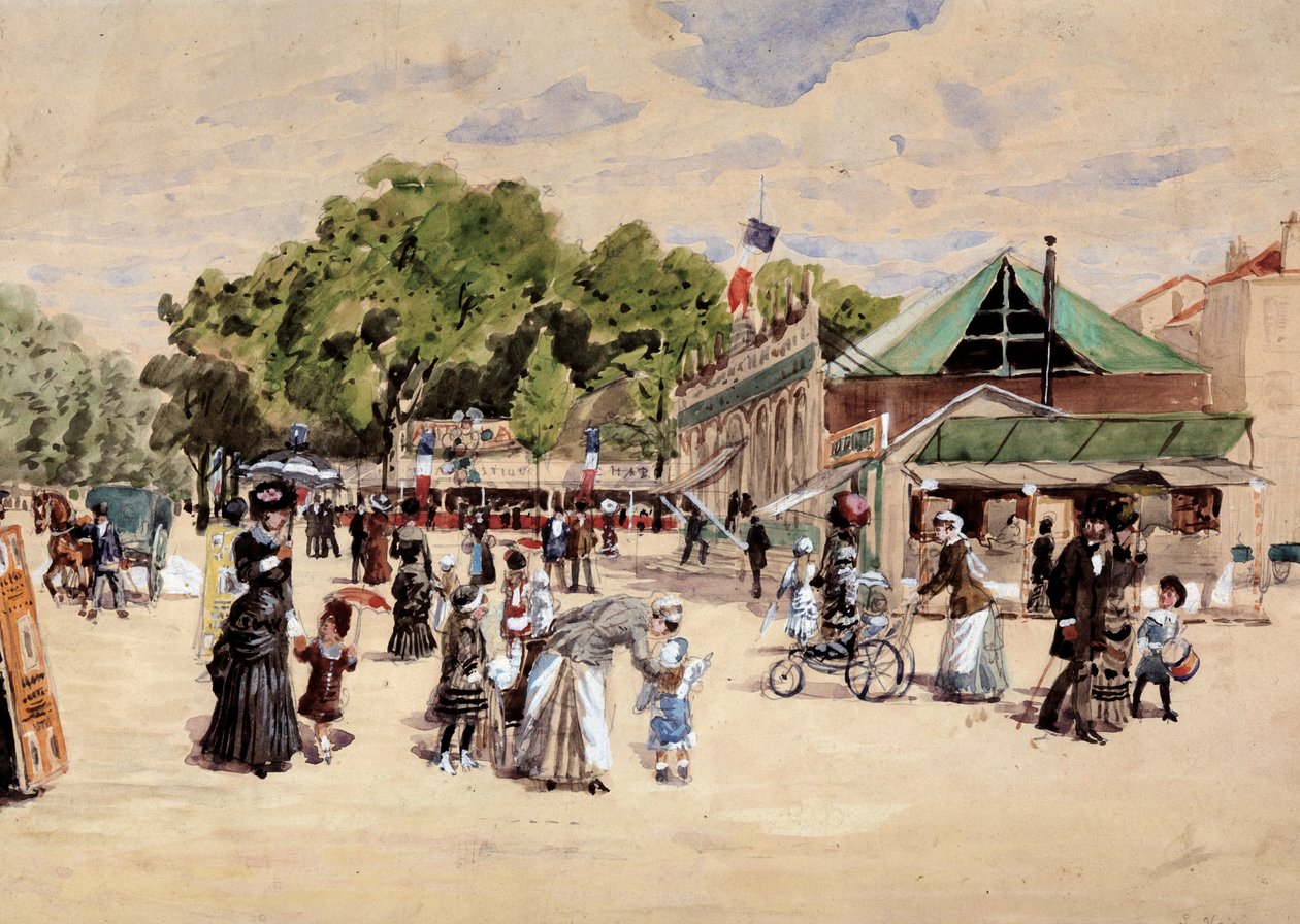 Procházka na výstaviště. Obraz Leon Joseph Voirin (1833-1887) od Leon Joseph Voirin