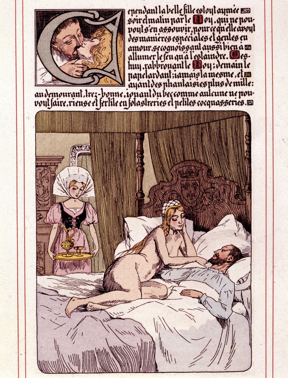 Ilustrace románu Honore de Balzaca „La Mye du Roy“ od Leona Lebeguea (1863-1944) od Leon Lebegue