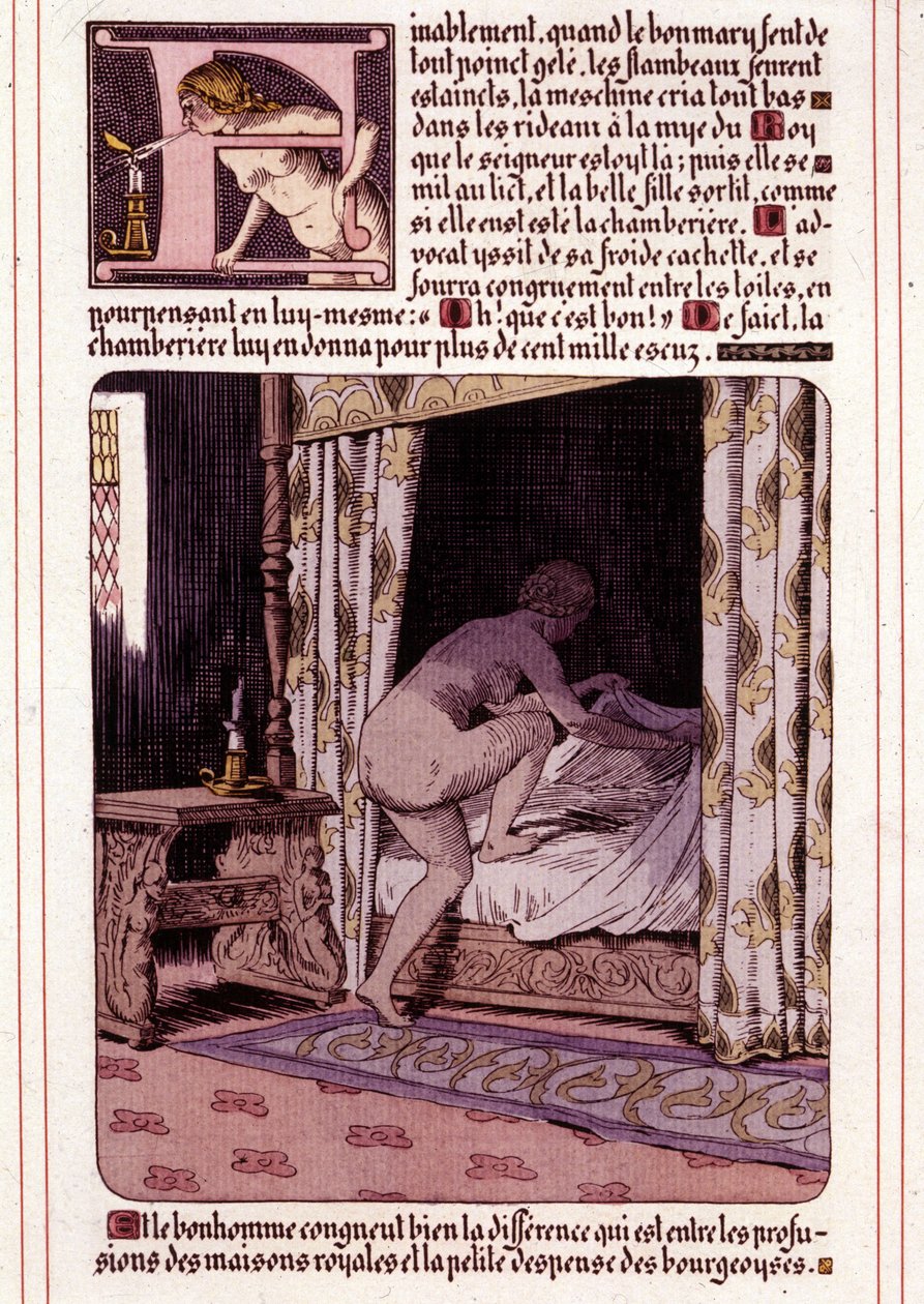 Ilustrace románu Honore de Balzaca „La Mye du Roy“ od Leona Lebeguea (1863-1944) od Leon Lebegue