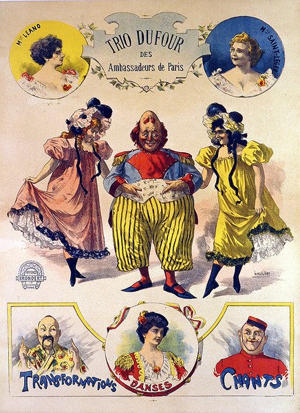 Plakát Trio DuFour (barevný lito) od Leon Louis Oury