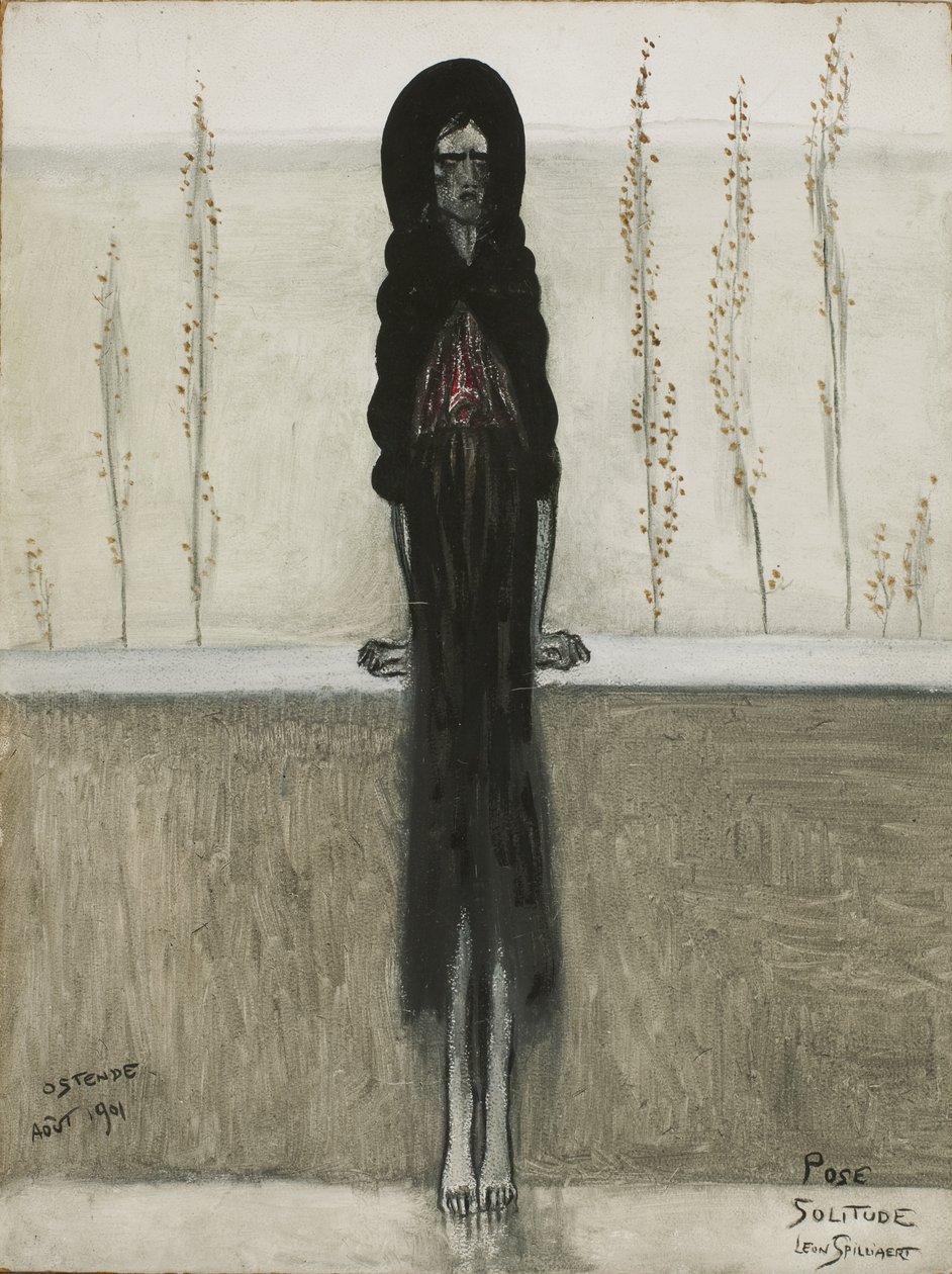 Pózování, samota od Leon Spilliaert