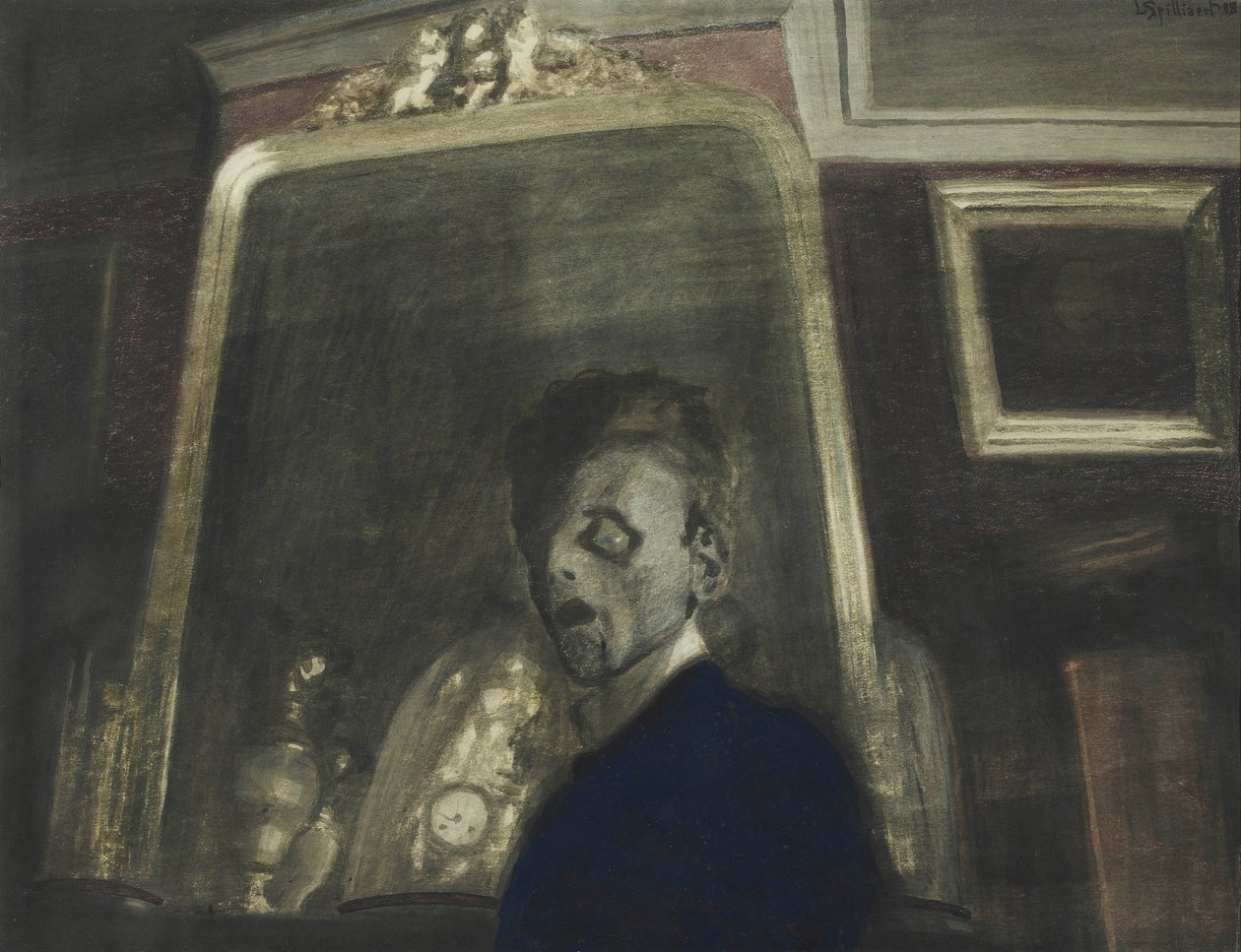 Autoportrét před zrcadlem, 1908. od Leon Spilliaert