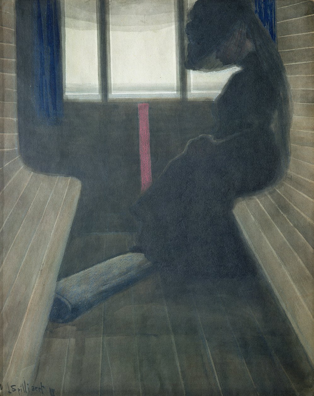 Žena ve vlaku, vdova od Leon Spilliaert