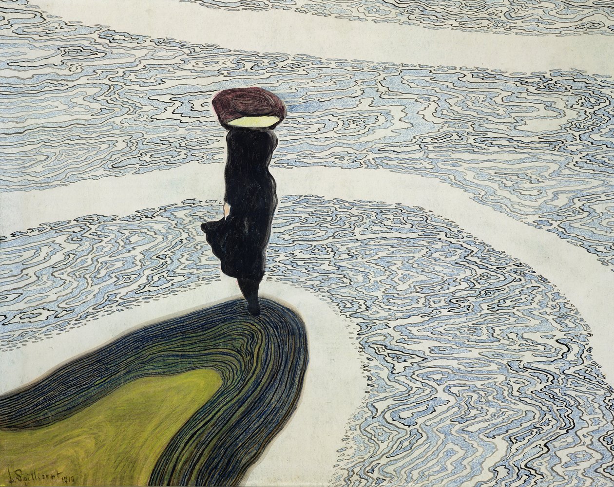 Žena na pobřeží od Leon Spilliaert