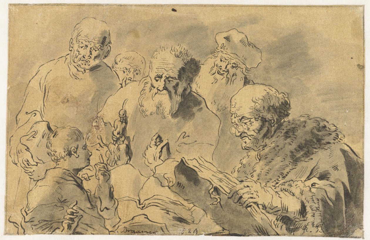 Kristus a zákoníci od Leonaert Bramer