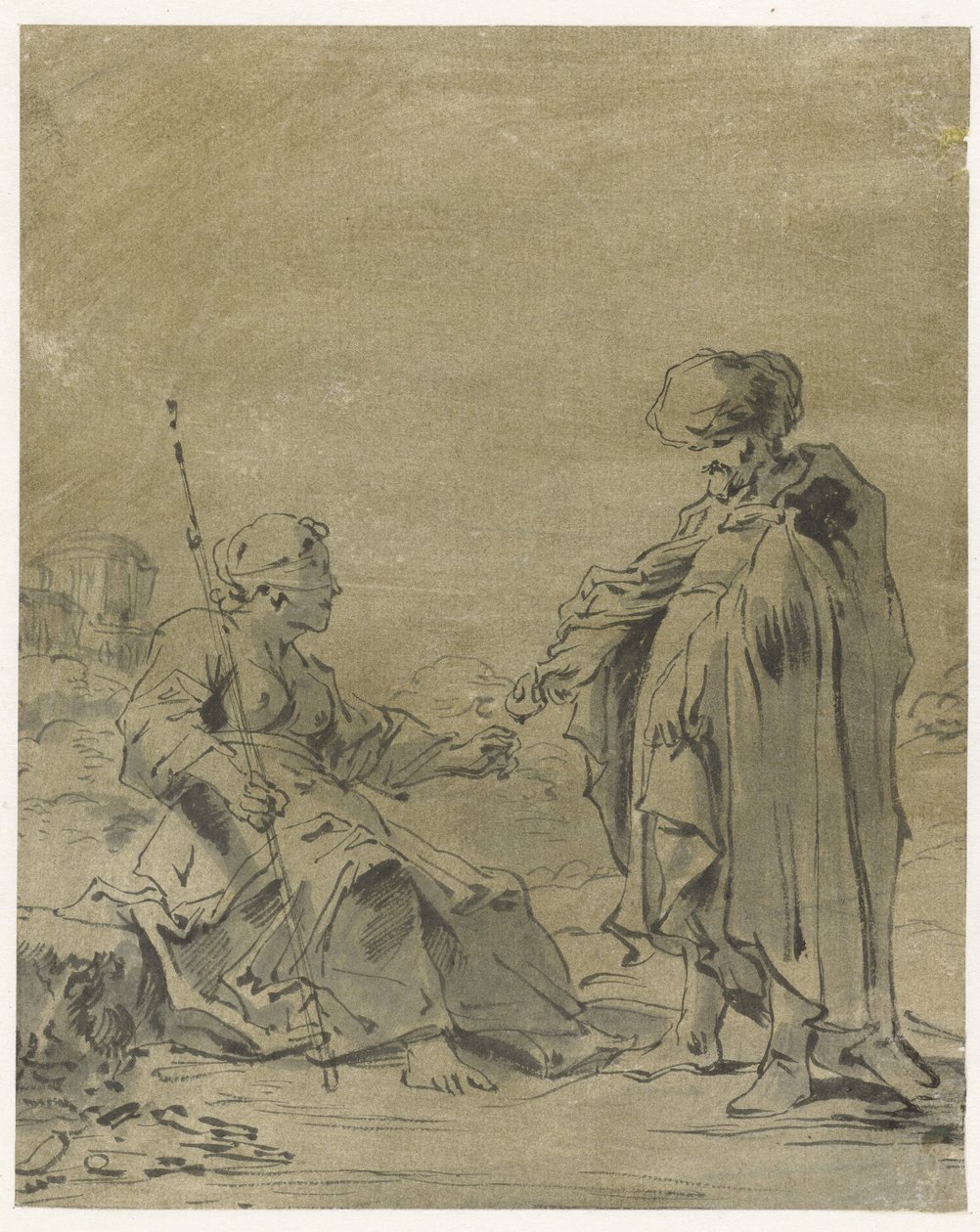 Juda N Támar od Leonaert Bramer