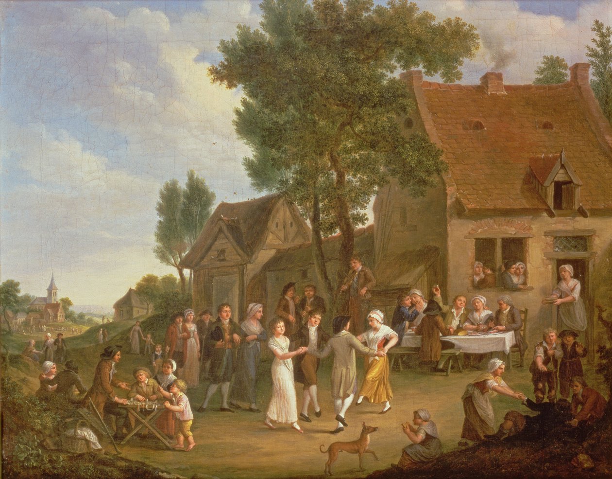 Svatba na vesnici od Léonard Defrance