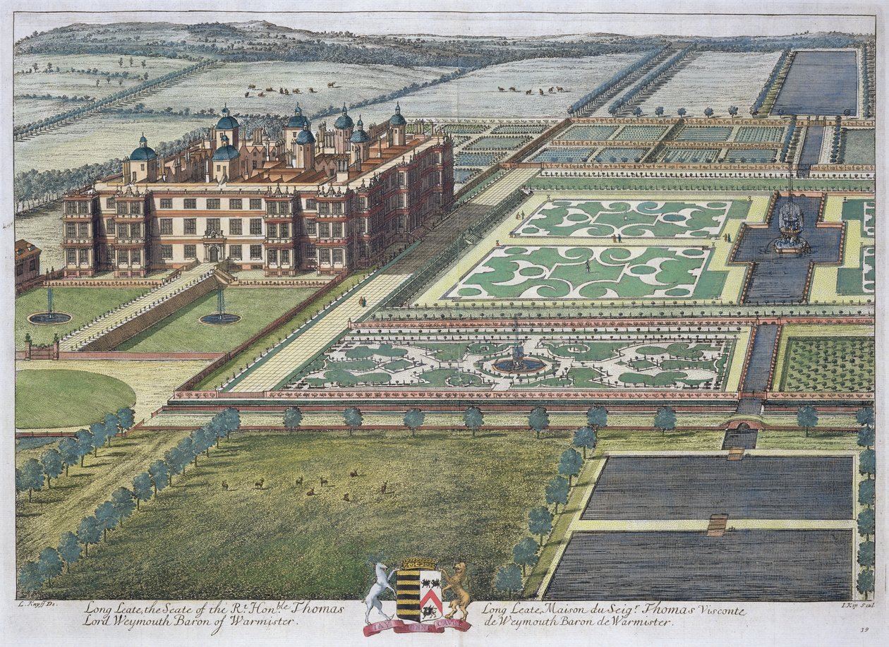 Long Leate vyryl Johannes Kip (asi 1652-1722) od Leonard Knyff