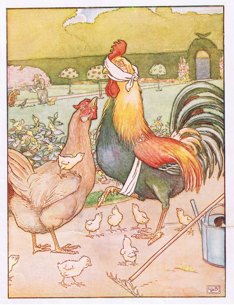 A kohout ošklivě zaklepal, ilustrace z 
