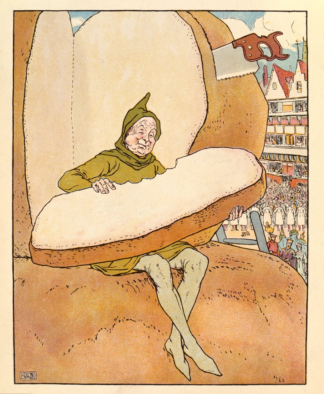 Ilustrace ze Zlaté husy od Leonard Leslie Brooke