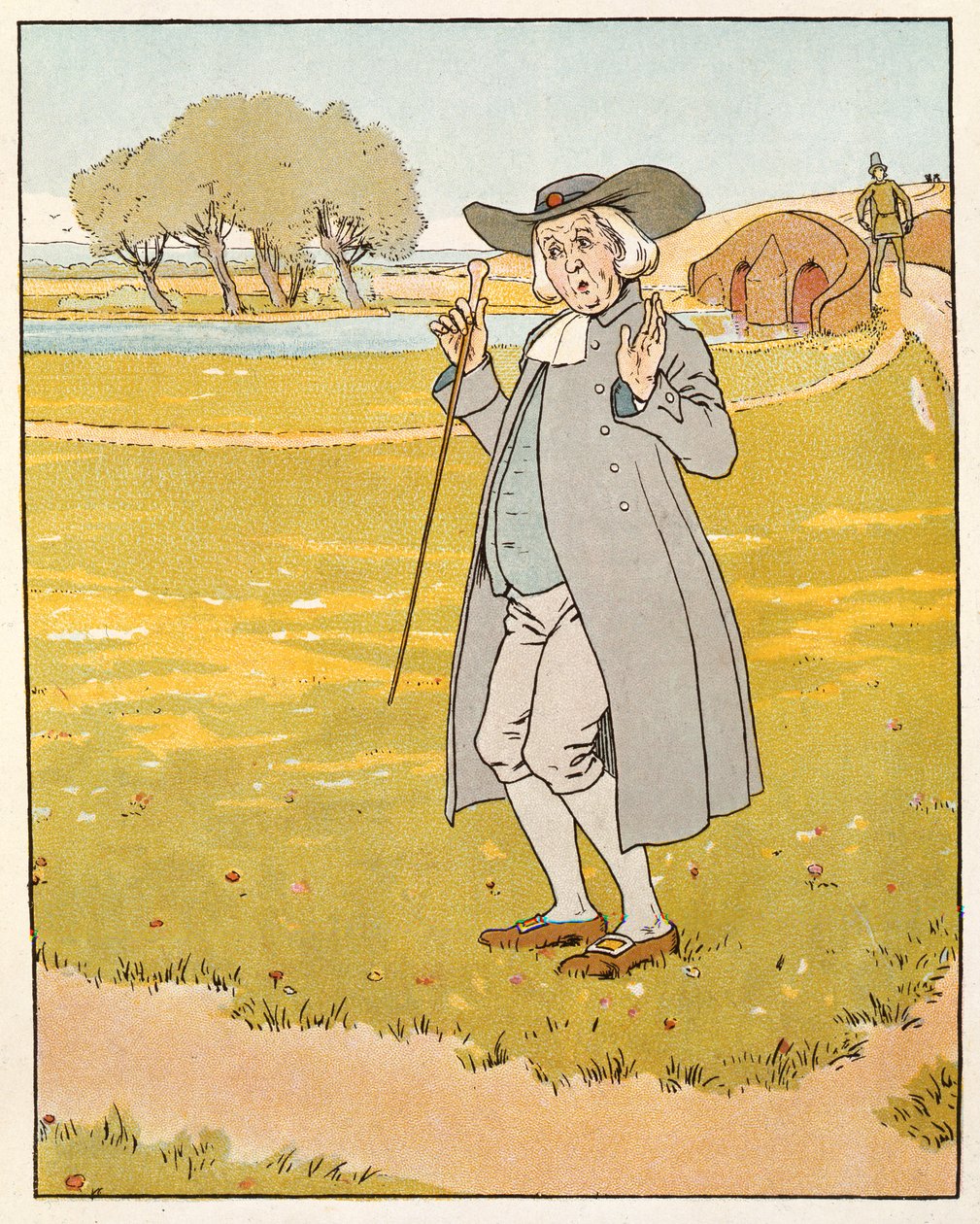 Farářův úředník byl ohromen, ilustrace ze Zlaté husy od Leonard Leslie Brooke