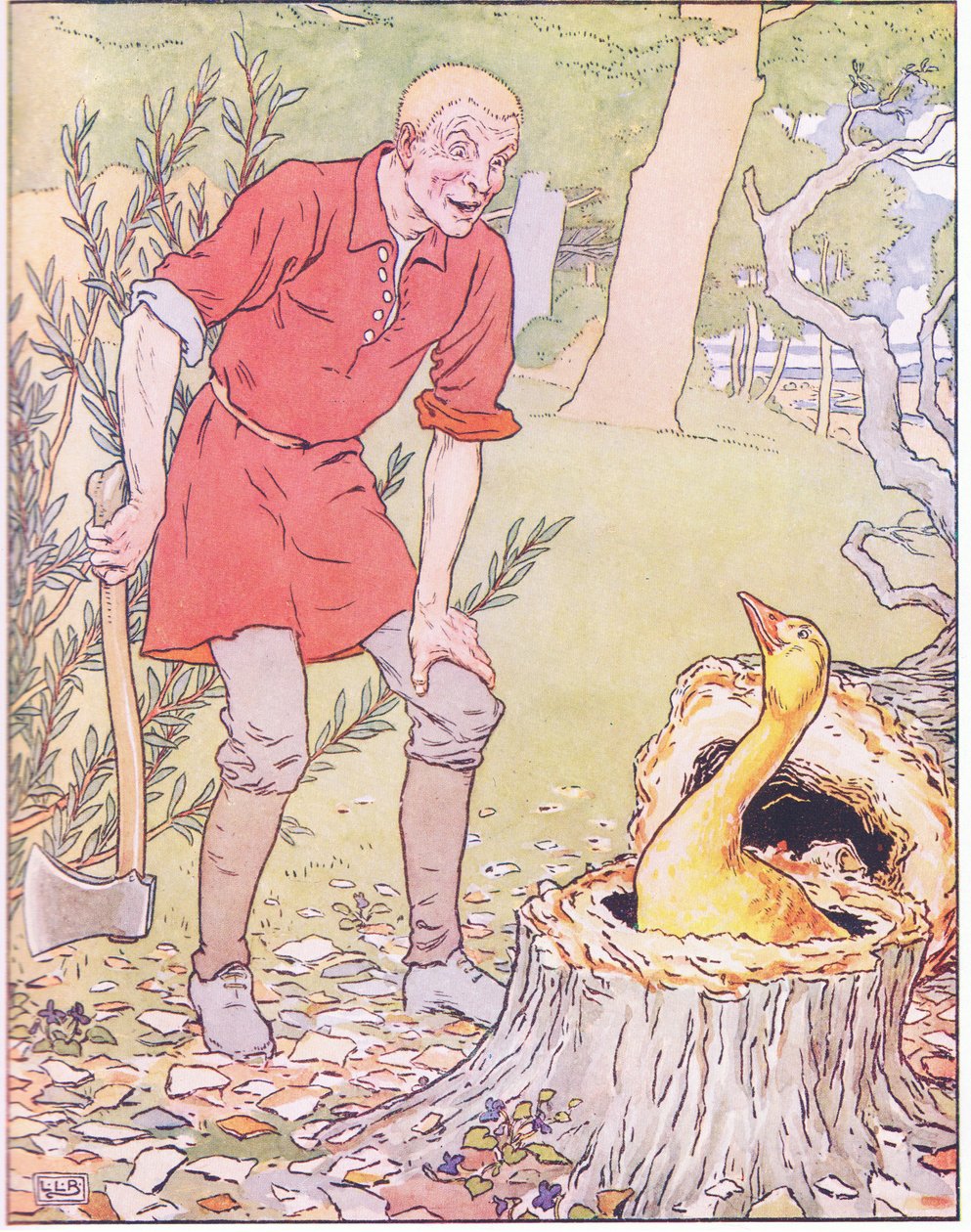 Tam mezi kořeny seděla husa s peřím z ryzího zlata. od Leonard Leslie Brooke
