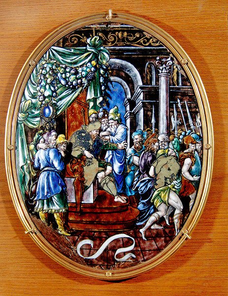 Kristus před Herodem, 1557 (malovaný smalt) od Leonard Limosin