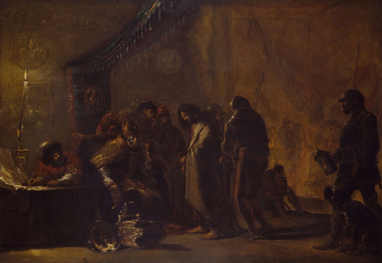 Kristus před Kaifášem, 1640-1645. od Leonard Bramer