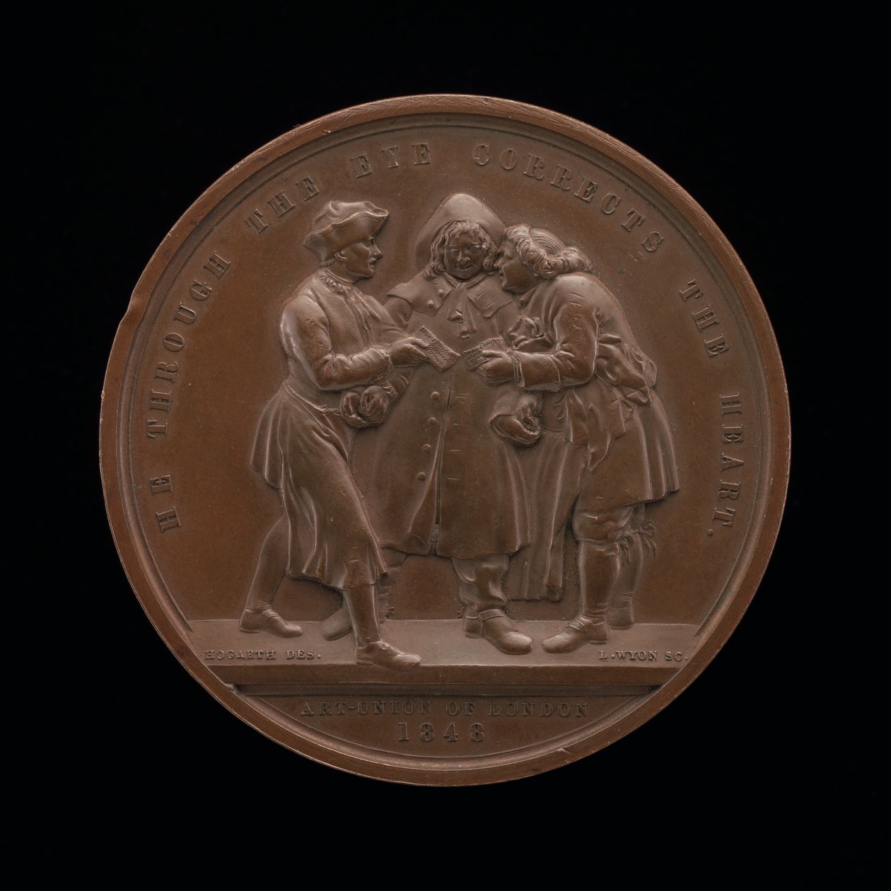 Centrální scéna Canvassing for Votes z obrazu Williama Hogartha [reverse], 1848. od Leonard Charles Wyon