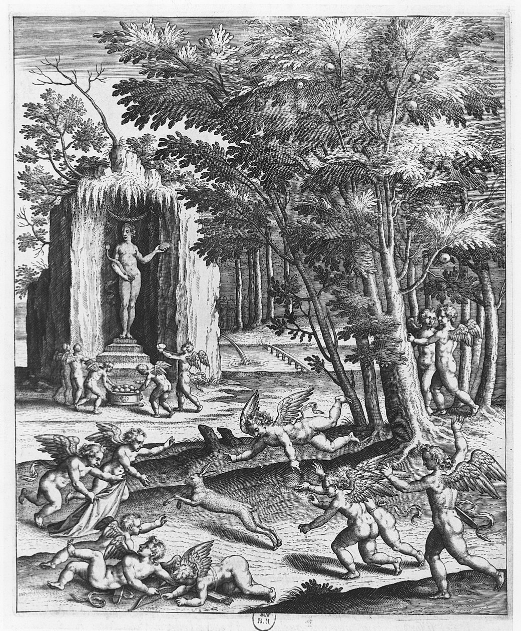 „Amor“, deska z „Les Images ou Tableaux de Platte Malba dvou řeckých sofistických filostratů“, od Blaise de Vigenère, 1615 od Leonard Gaultier