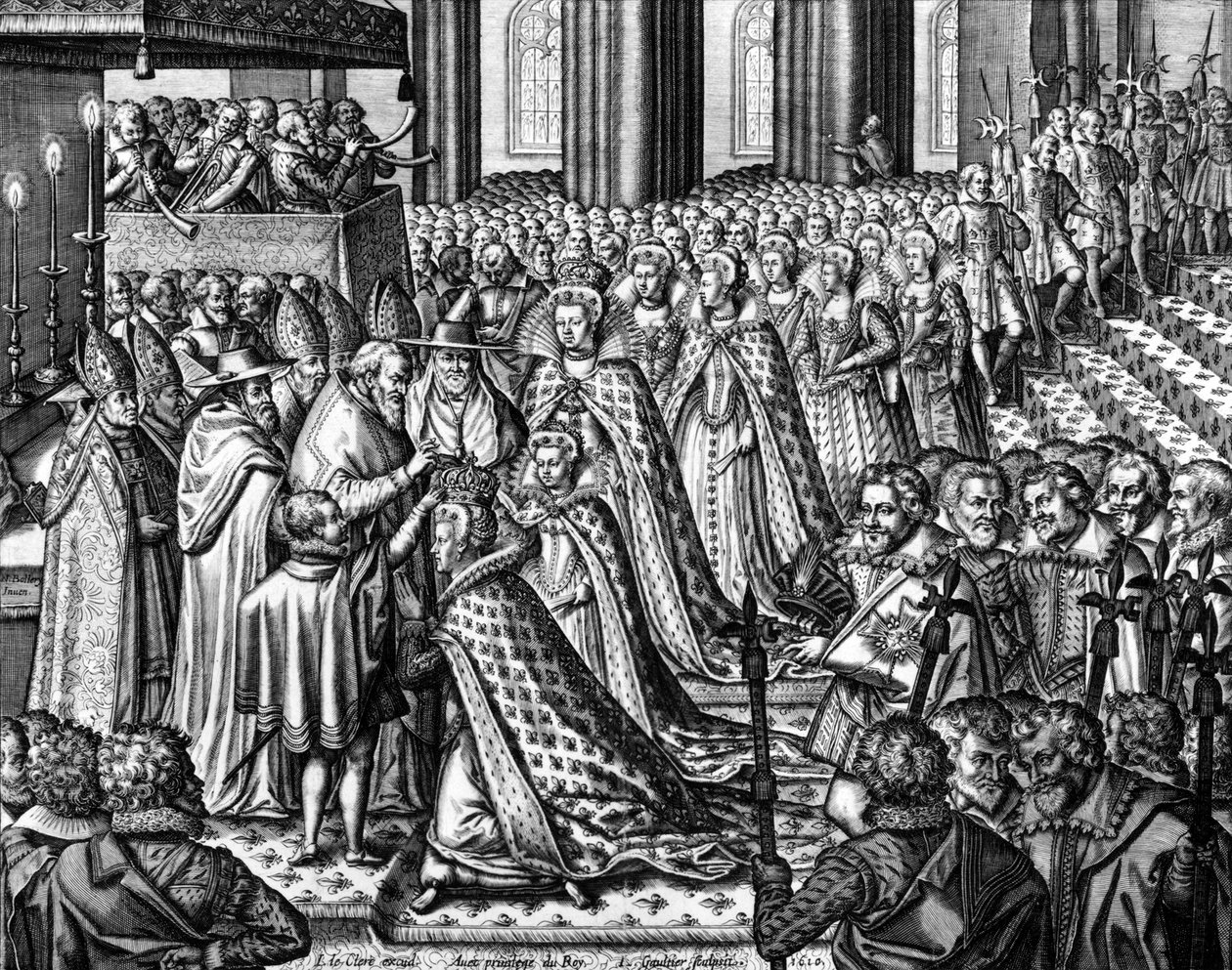 Korunovace francouzské královny Marie de Medicis 13. května od Leonard Gaultier