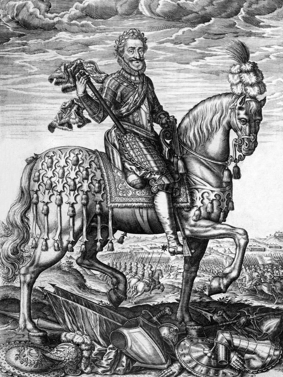 Henri IV (1553-1610) francouzský král v letech 1589-1610, rytina Leonarda Gaultiera od Leonard Gaultier