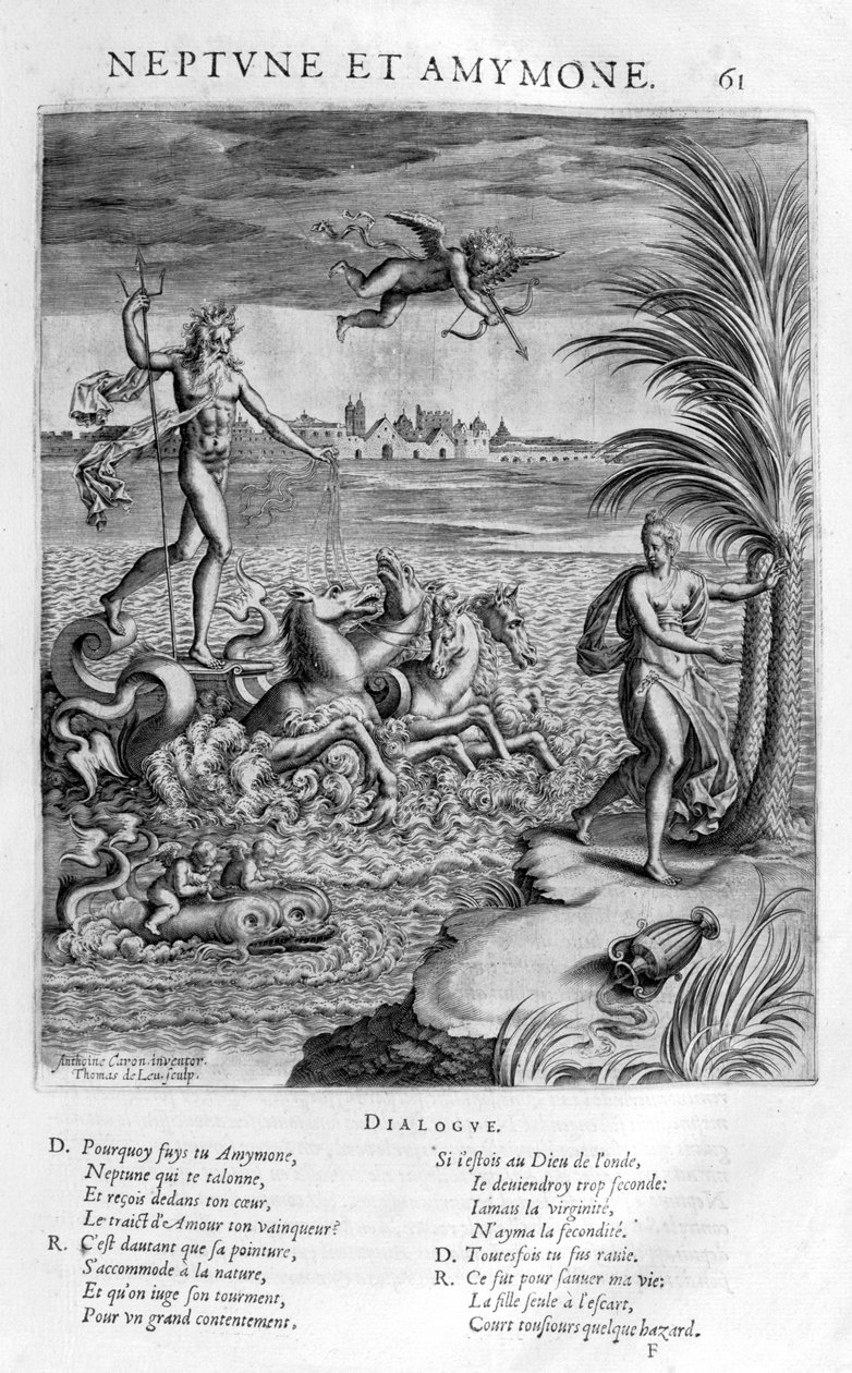 Neptun a Amymone, 1615 od Leonard Gaultier