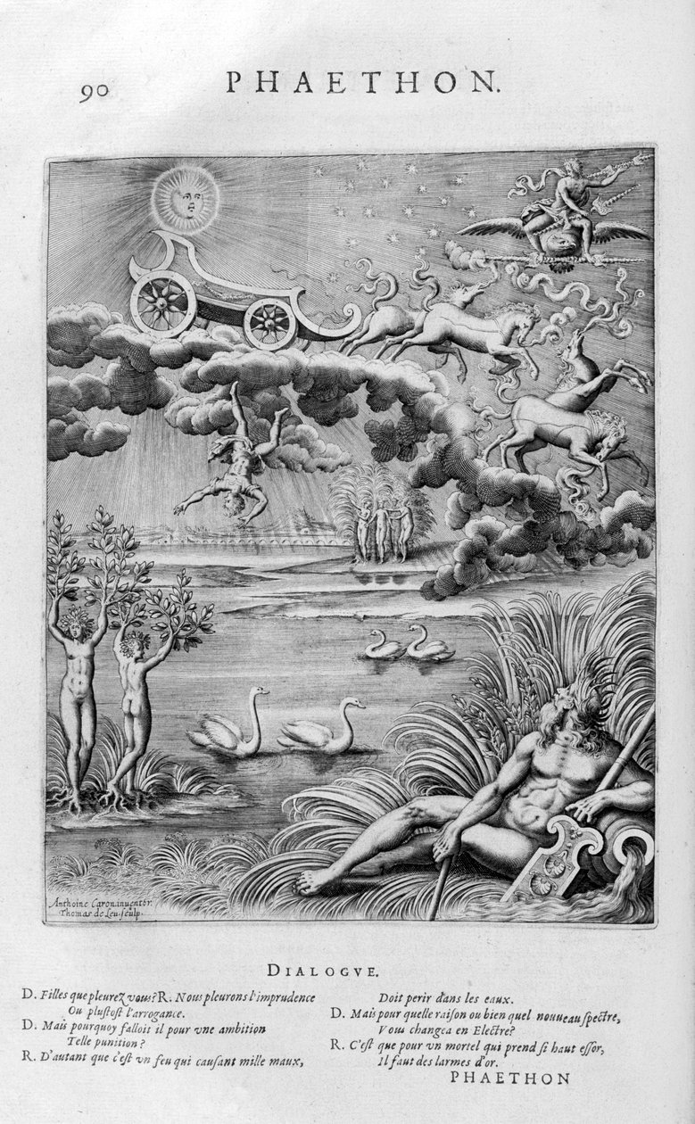 Pád Phaeton, 1615 od Leonard Gaultier