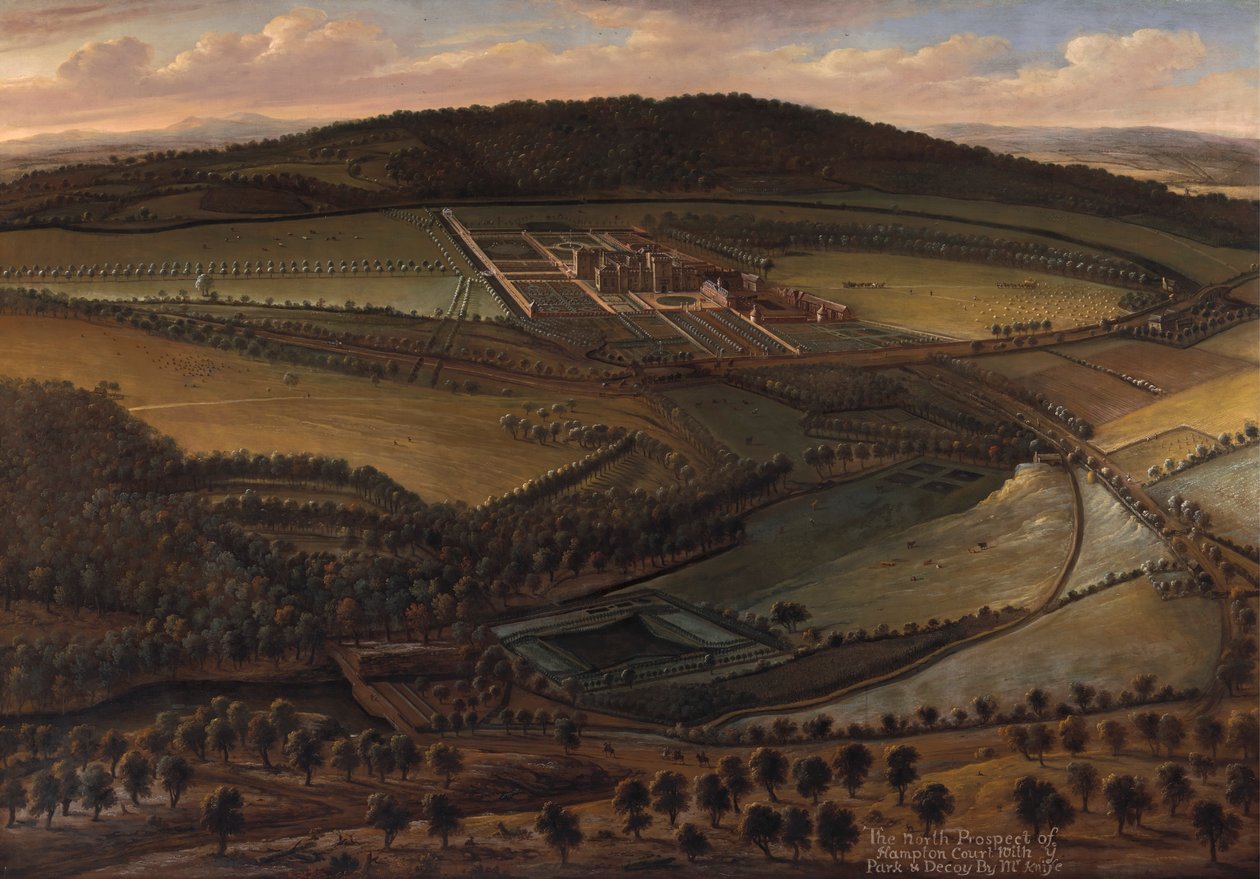 Severní vyhlídka Hampton Court, Herefordshire od Leonard Knyff