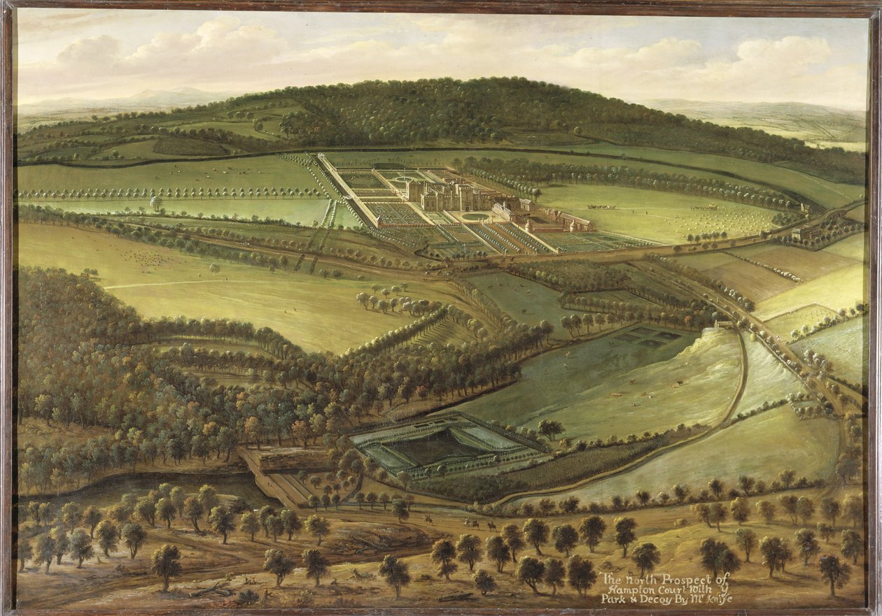 Severní vyhlídka Hampton Court, asi 1699 od Leonard Knyff