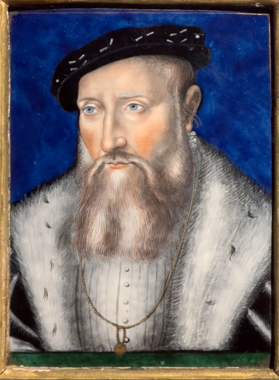 Claude de Guise, kolem roku 1567 (polychromovaný smalt na mědi) od Leonard Limosin