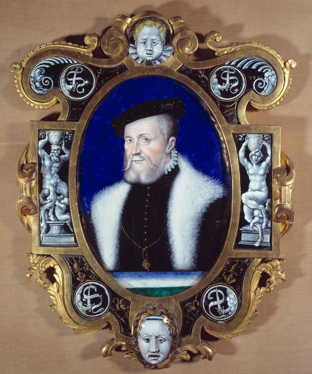 Portrét Anne de Montmorency Connetable (1493-1567). Obraz Leonarda Limosina (1505-1577) od Leonard Limosin