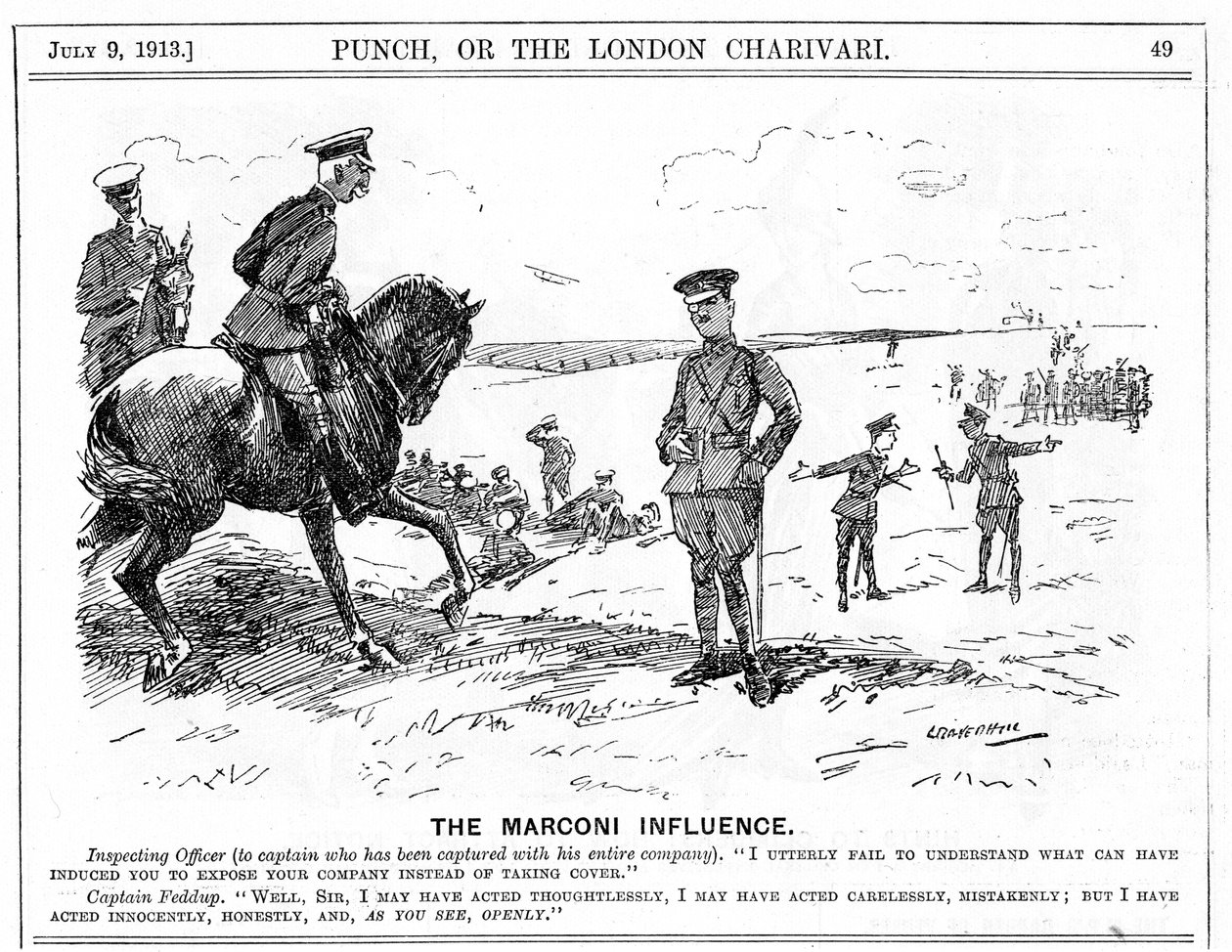 Marconi Shares Scandal, 1913 od Leonard Raven Hill
