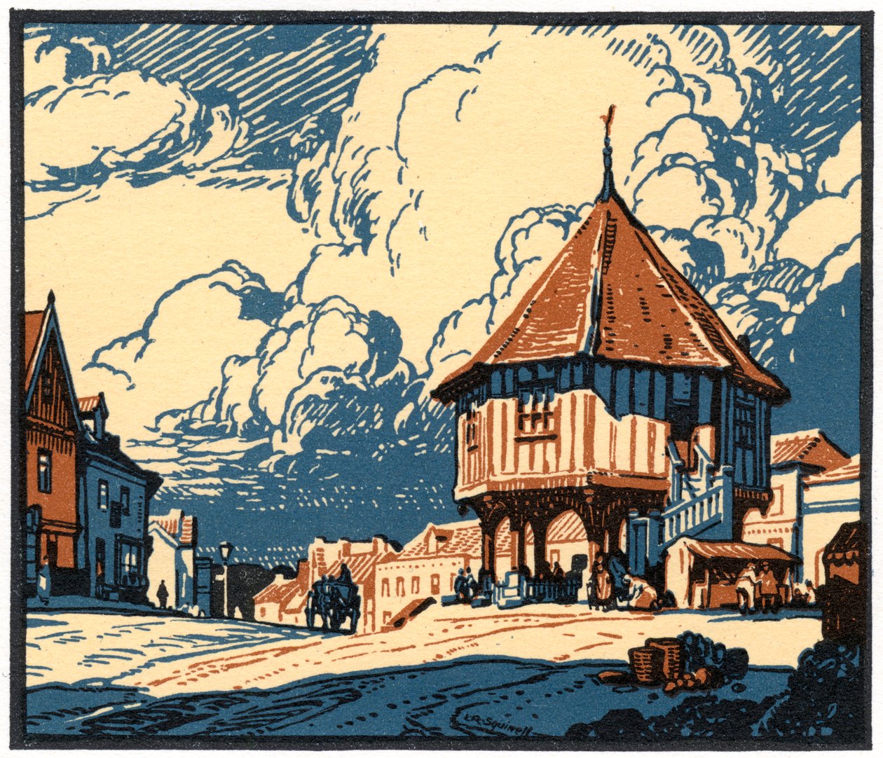 The Market Cross, Wymondham, Norfolk, počátek 20. století. od Leonard Russell Squirrell
